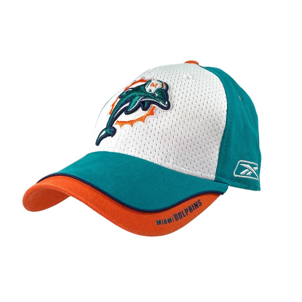 VTG Miami Dolphins NFL Equipment Reebok Cap Hat OS Adjustable Athleisure Sporty